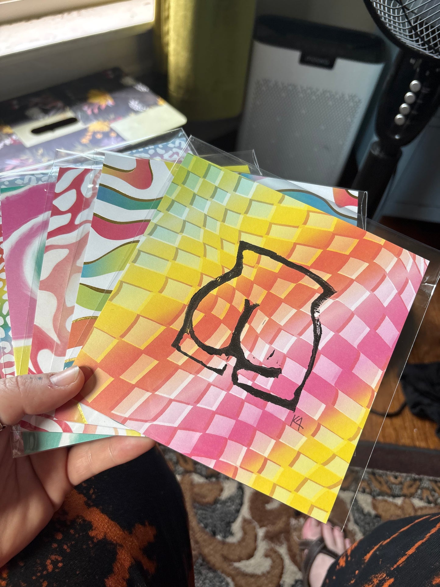 Hand-Stamped Booty Print