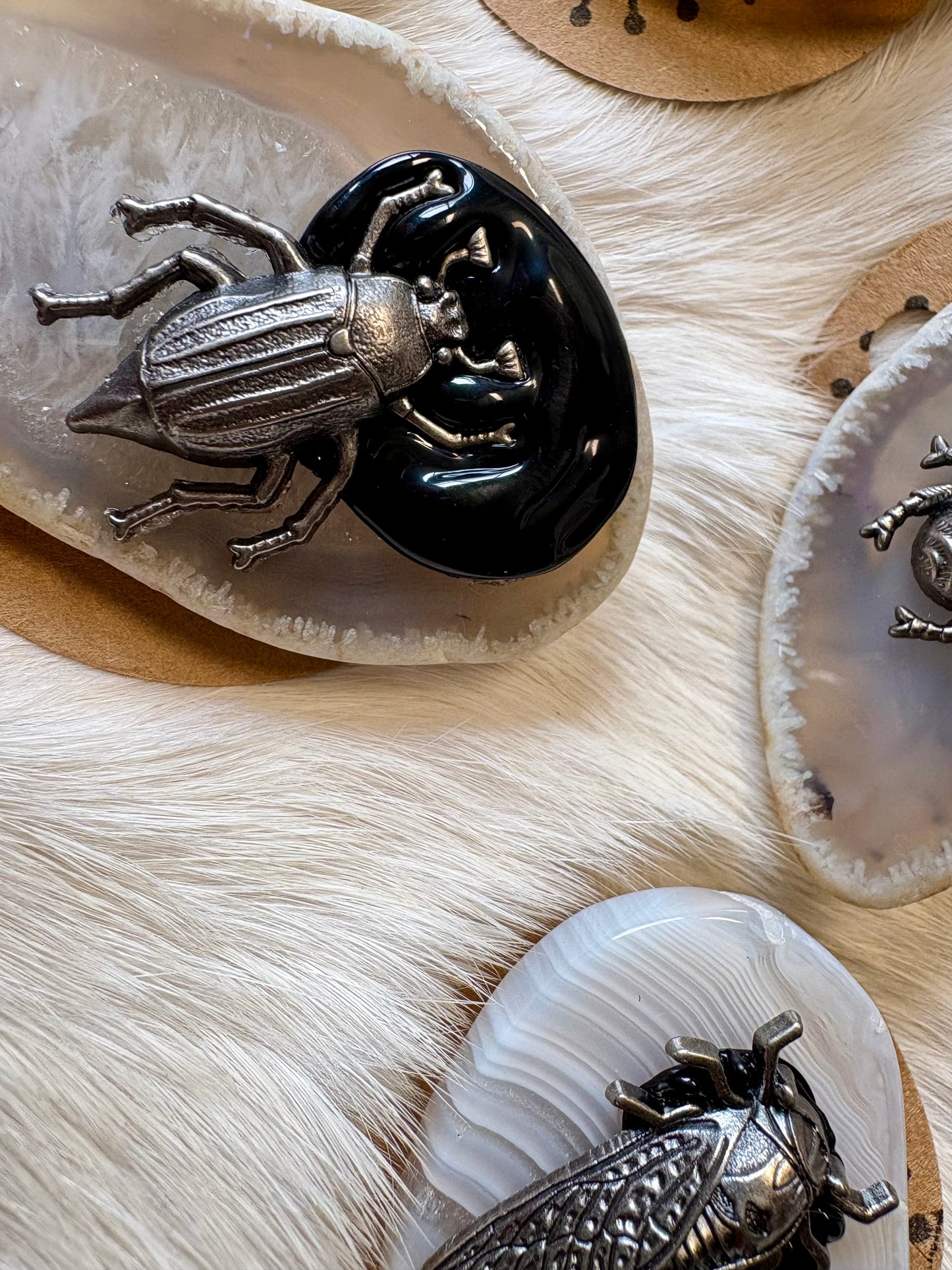 Natural Agate Brooch