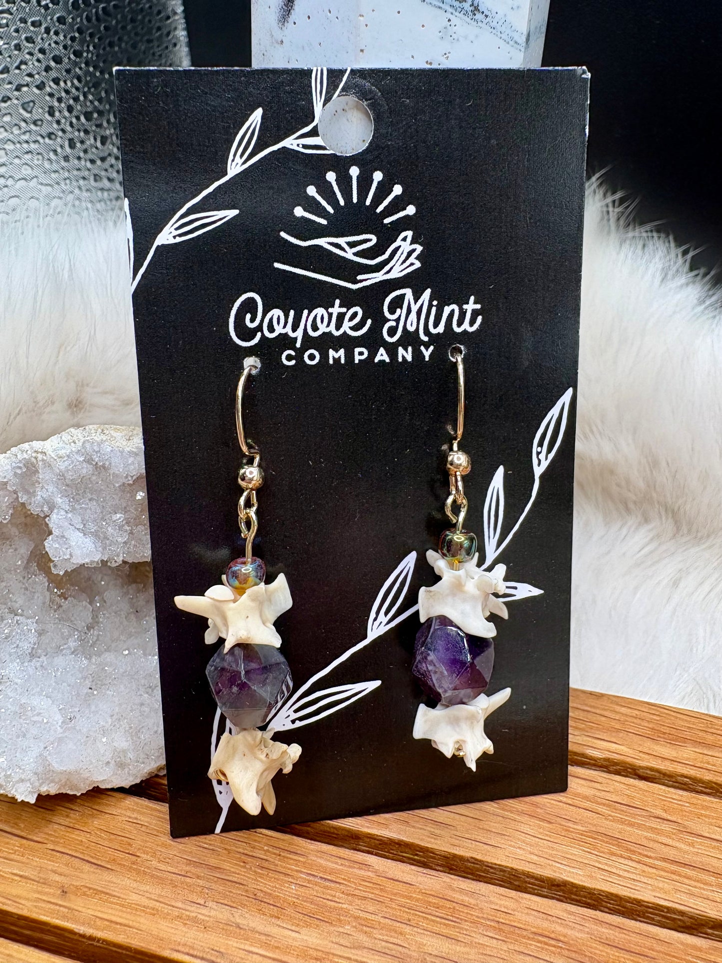 Amethyst & Rattlesnake Bones