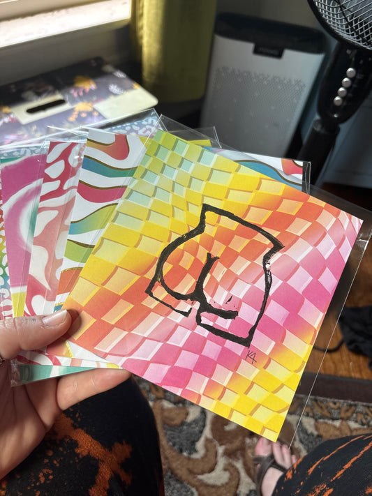 Hand-Stamped Booty Print