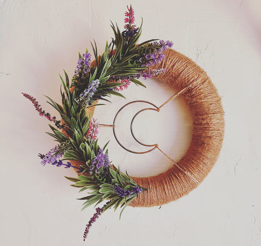 Lavender Moon Wrapped Wreath