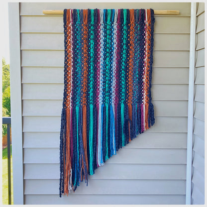 Multicolor Square Knot Tapestry